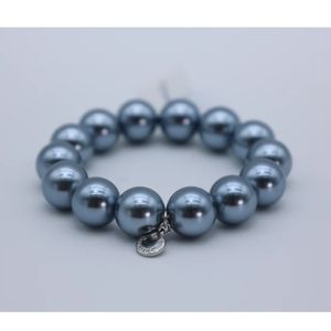 CHARTER CLUB GOLD-TONE IMITATION PEARL STRETCH BRACELET 